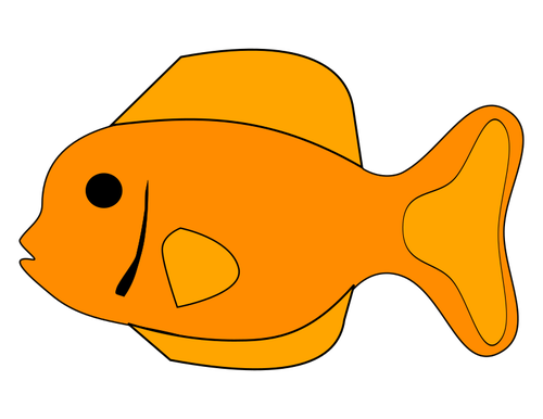 橙色鱼矢量图像