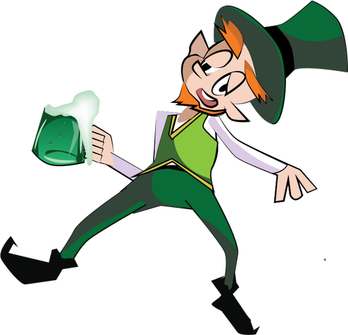 Drunk leprechaun image