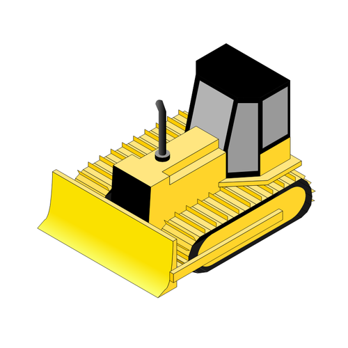 Izometrice buldozer animaţie