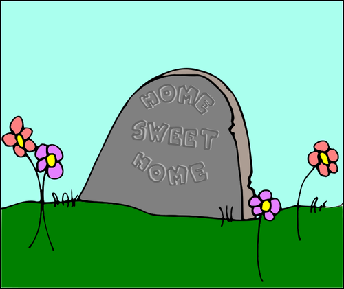 Cartoon tombstone