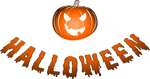 Logo-ul de Halloween portocaliu