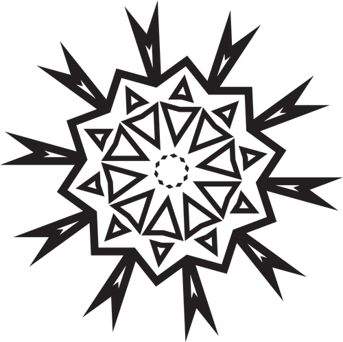 Snowflake silhouette icon