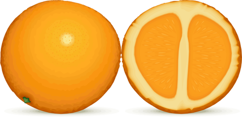 Orange and half