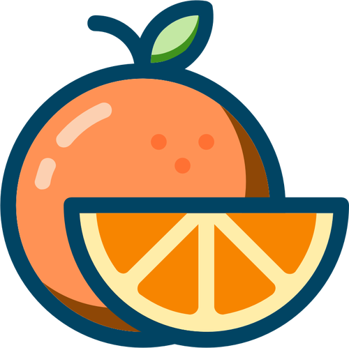 Orange with slice