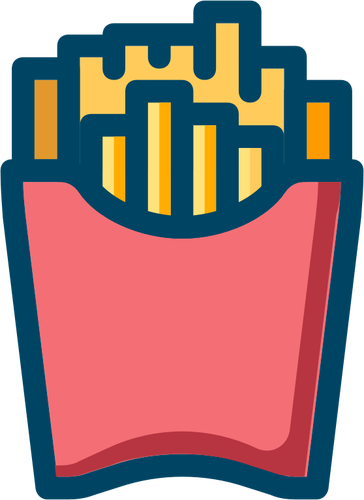 French fries vector image