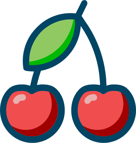 Třešně a višně vektorový obrázek
