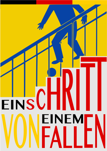 गिरने के लिए जर्मन पोस्टर
