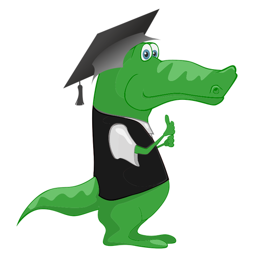 Krokodýl absolvent
