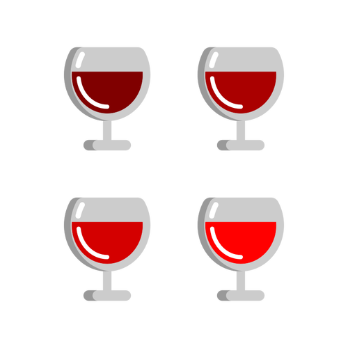 Four full glasses