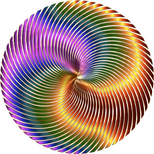Swirls cromatic într-un cerc