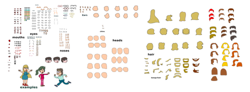 Cartoon face kit