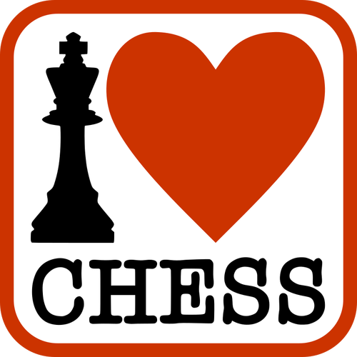 "I Love šachy" typografie