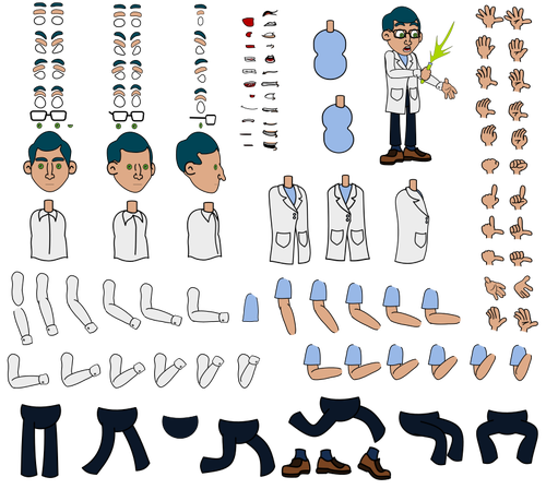 Parts of scientist