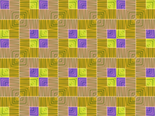 Purple and yellow tile pattern