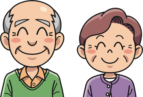 Older smiling couple