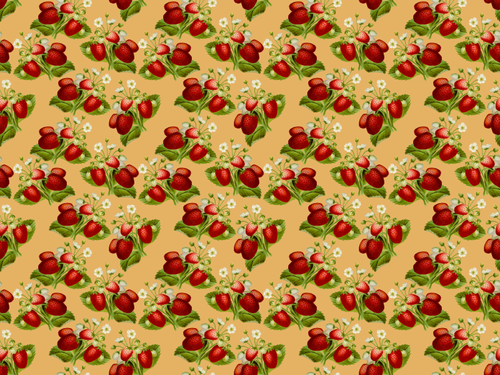 꽃과 딸기 패턴