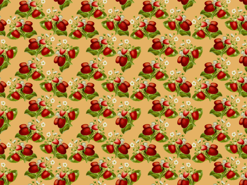 Strawberry pattern with flowers