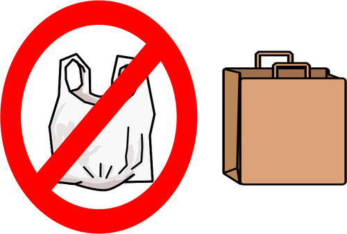 "禁止使用塑料袋"