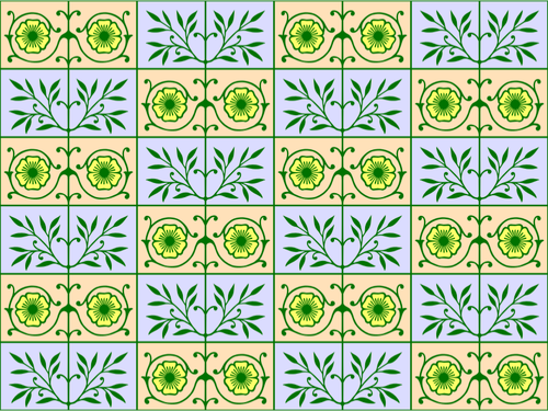 花と葉のパターン