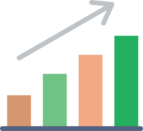 Graph-diagram i farger