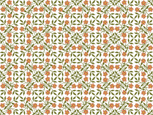 Floral pattern in orange color