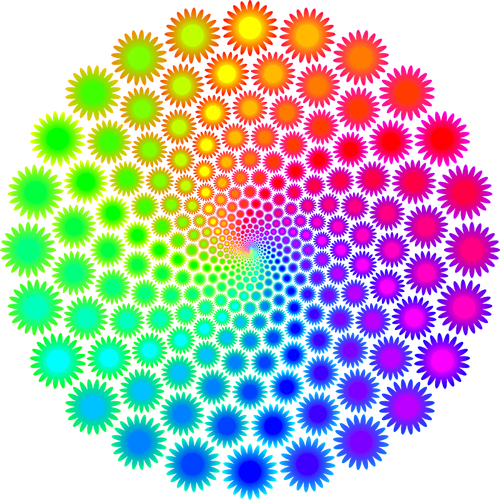 Diminishing design with circles