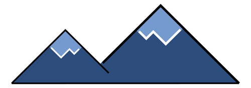 Snow mountain minimale pictogram