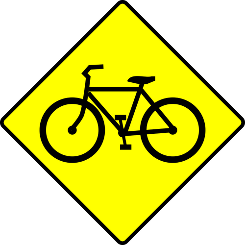 علامة تحذير الدراجة