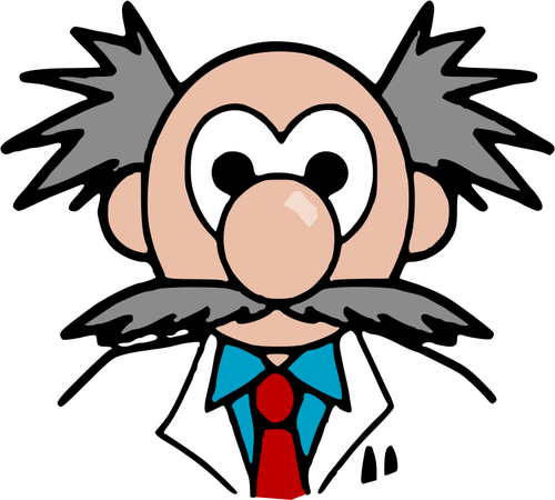 Cartoon scientist