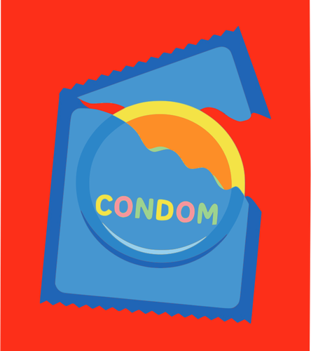 Opened condom