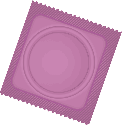 ピンクのコンドーム パッケージ