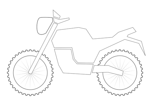 Mountain bike classic outline