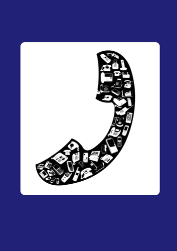 Телефон знак векторное изображение