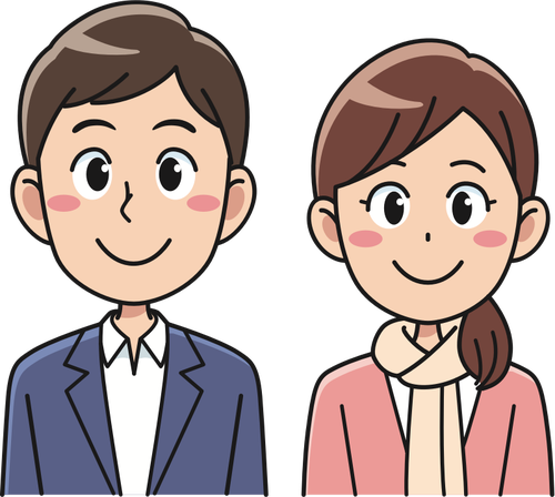 Smiling couple animation