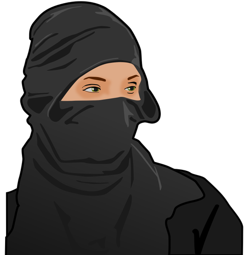 Señora ninja vector imagen