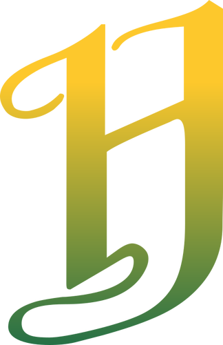 Green and yellow letter H