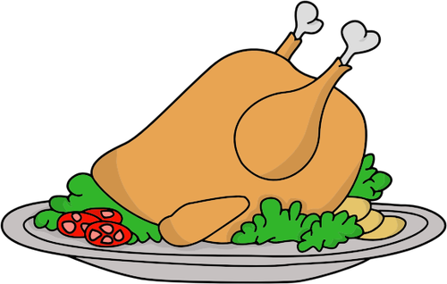 Oven-roasted turkey | Public domain vectors