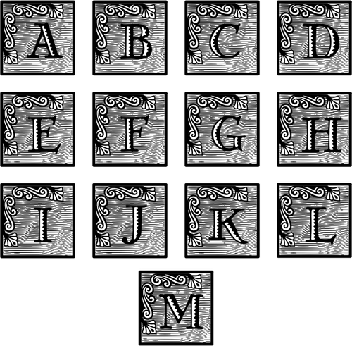 Викторианской буквицы векторное изображение