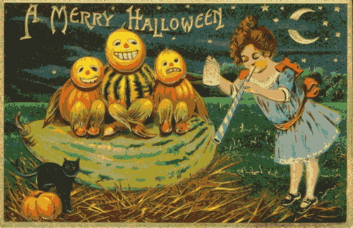 Halloween  retro card