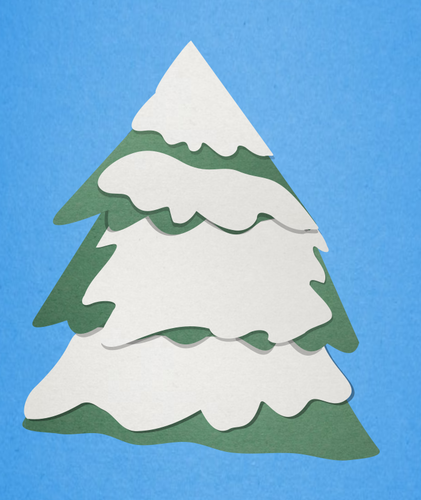شجرة عيد الميلاد ورقة