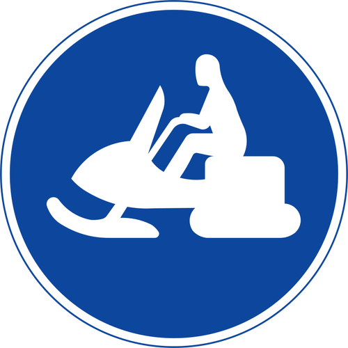 Motoneige sign vector image