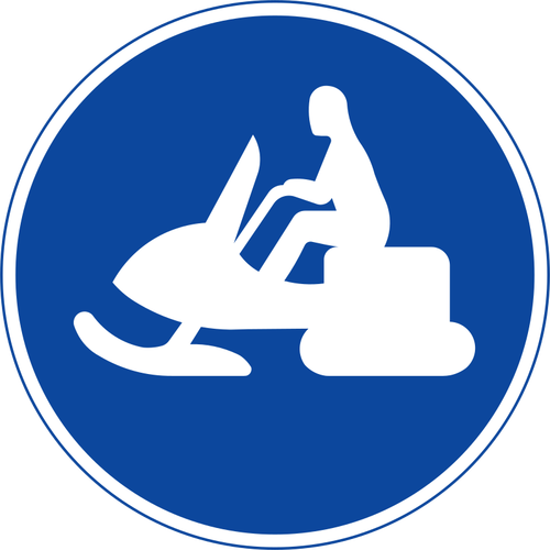 Snowmobile sign vector image