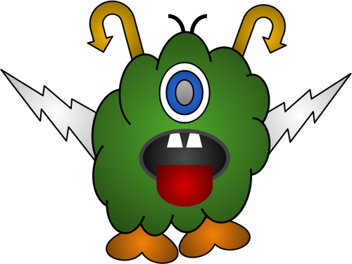 Cartoon one-eyed Monster