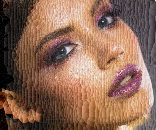 Düşük poli kadının portresi