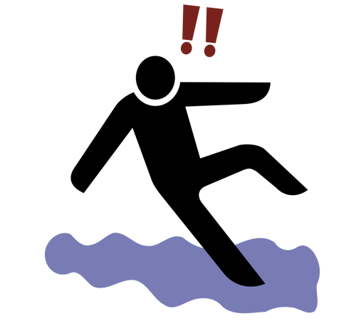 Ícone de escorregamento de homem
