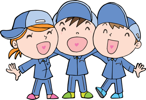 Laughing children cartoon style