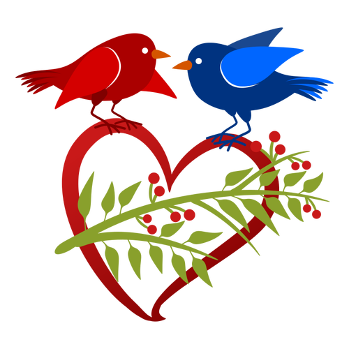 Love birds drawing