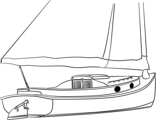 Disegno vettoriale di catboat
