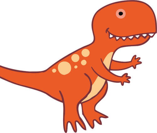 Dinosaurier in der Farbe orange