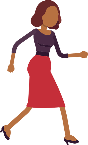 Walking woman illustration